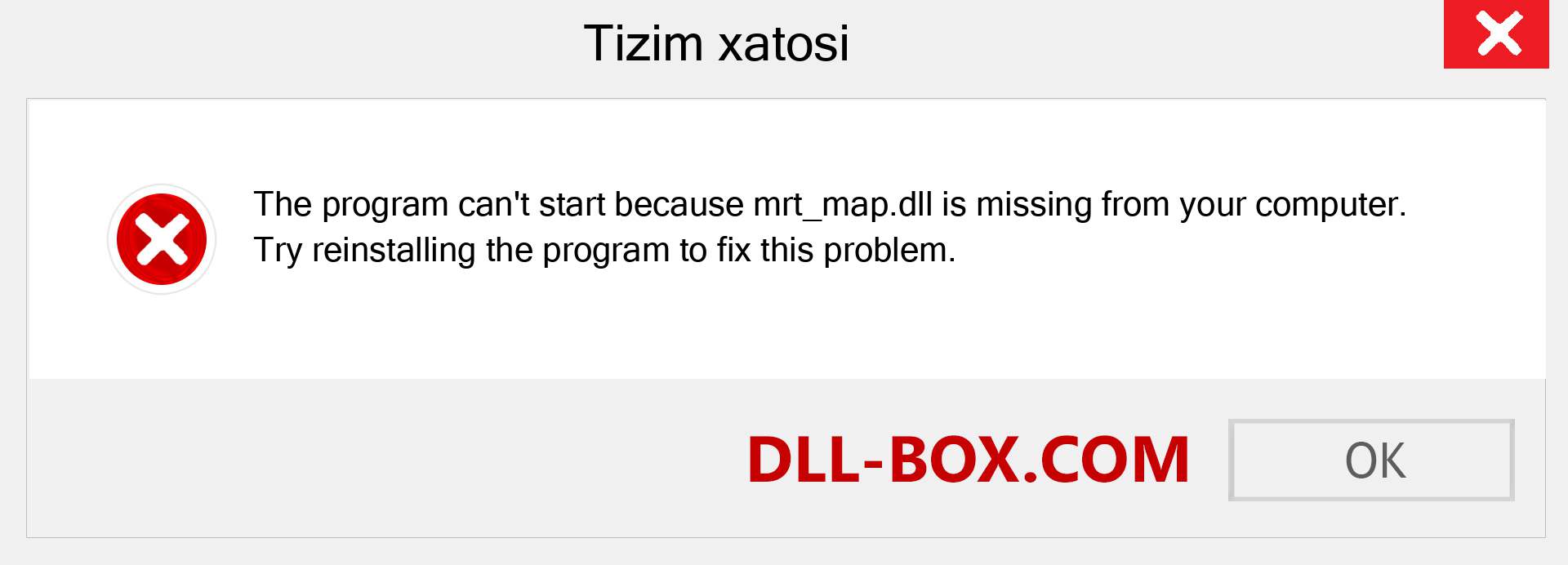 mrt_map.dll fayli yo'qolganmi?. Windows 7, 8, 10 uchun yuklab olish - Windowsda mrt_map dll etishmayotgan xatoni tuzating, rasmlar, rasmlar